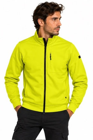 SOLO TG. S , L , XL - UNITY - Giacca a Vento Tecnica con Cappuccio staccabile - Col. Giallo  Cuciture Termosaldate ANTI Acqua e Vento