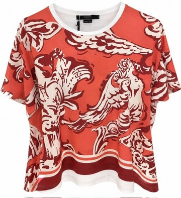 SOLO TG. 42-44-46 - SEVENTY - T-shirt Davanti 100%SETA , Retro 100%COTONE