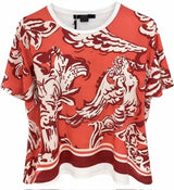 SOLO TG. 42-44-46 - SEVENTY - T-shirt Davanti 100%SETA , Retro 100%COTONE