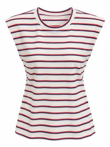 SOLO TG. S e M - TOP Donna Fantasia Riga con spalline imbottite