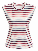 SOLO TG. S e M - TOP Donna Fantasia Riga con spalline imbottite