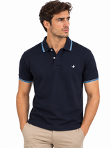 Brooksfield  Polo in Jersey di Cotone - Col. Blu