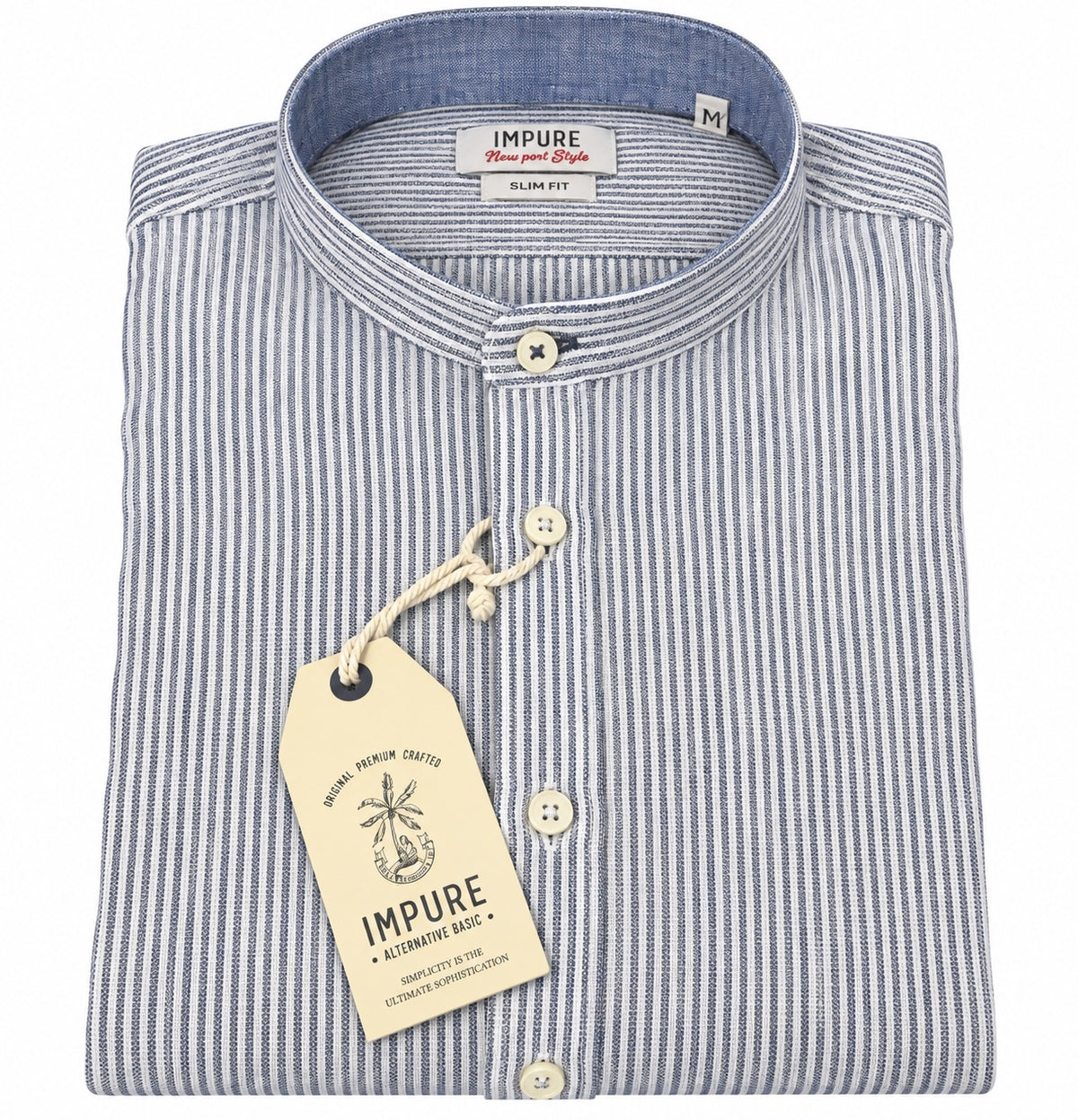 SOLO TG XXL - IMPURE - Camicia Coreana Lino SHL4364