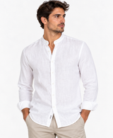 SOLO TG. S-XL - Lupo - Camicia Lino Coreana - Col. Bianco