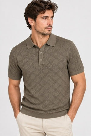 Maglia Polo Lavorata - GIANNI LUPO - Col. Tobacco - GL35328