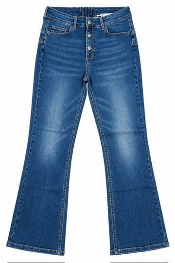 SOLO TG. 32 - JEANS LIUJO con elastico dietro e Bottoni Gioiello Botton UP - UF3130DS041