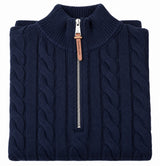 Maglione Mezza Zip Lavorato Invernale - GIANNI LUPO - Col. BLU - GL35632