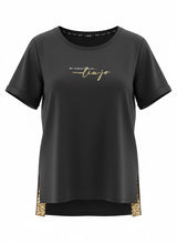 SOLO Tg. XS - LiuJo - T-shirt in cotone con logo LIUJO - TA3185 - Nero VESTE ABBONDANTE