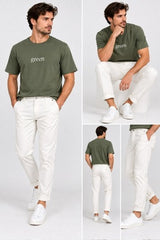 SOLO TG M-XL-XXL - SEVENTY - T-Shirt in Cotone Col. Verde