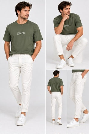 SOLO TG M-XL-XXL - SEVENTY - T-Shirt in Cotone Col. Verde