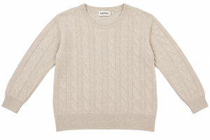 Maglione CASHMERE A TRECCIA Fin.12 - GRIFFAI DGF6962 - Col.BEIGE