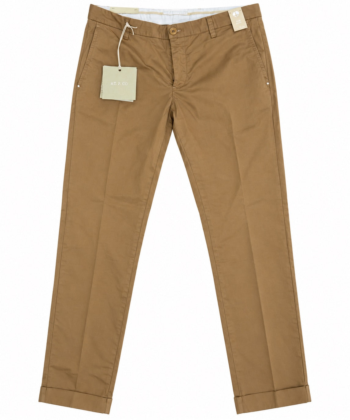 SOLO TG. 46 e 48 , AT.P.CO  Pantalone in Cotone - Slim Fit - Cammello A281SASA45TC506