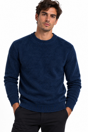 NEW - Maglia Invernale Ciniglia - HAMAKI-HO - BLU