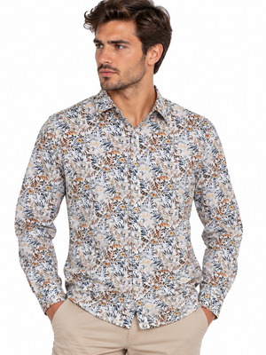 SOLO TG. XL - IMPURE - Camicia Leggera Fantasia Fiori - SHL4357 col. 130