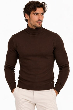 Maglia Collo alto Sottogiacca - GIANNI LUPO - Col. Marrone GL33500