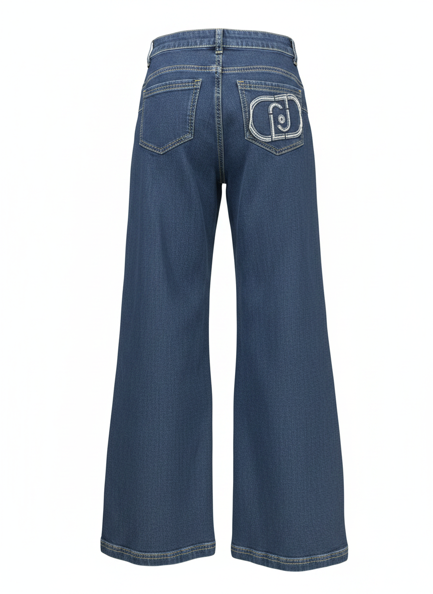 LiuJo - Jeans Lungo Palazzo .UP - Vita Alta - TA6278 D5047 - NEW Variante Scura