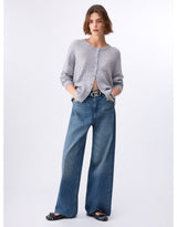 SOLO TG. 26-27 LiuJo - Jeans Lungo Palazzo con Applicazioni -  UA6111 D4854 - NEW
