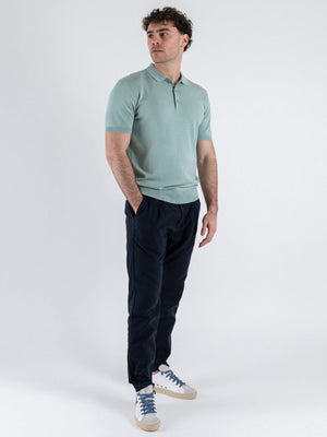Pantalone 100% LINO Uomo - Regular Fit comodo in gamba - GIANNI LUPO Blu con laccio in vita