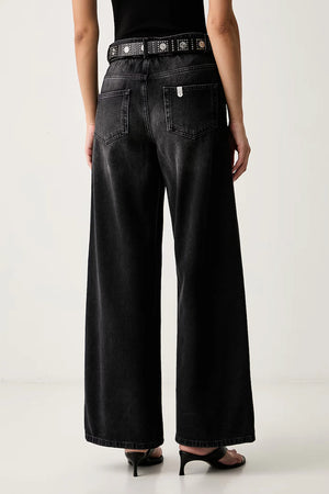 LiuJo - Jeans Lungo Palazzo con Cintura -  UF6186 D0370  NOVITà
