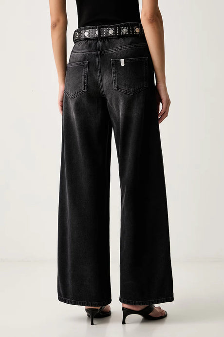 LiuJo - Jeans Lungo Palazzo con Cintura -  UF6186 D0370  NOVITà