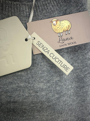 Maglione 100% LANA SENZA CUCITURE - GRIFFAI DGF7090 - Col.Grigio