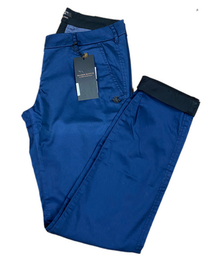 SOLO TG 25 - Pantalone Cotone Scotch & Soda - Blu -  Vita Medio/Alta VESTIBILITà ABBONDANTE