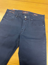 SOLO TG 34,35,36 - PT01 Pantalone di Cotone Slim Fit - Blu