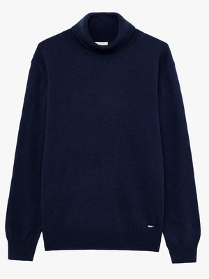 Maglia Collo Alto CASHEMERE + LANA  - GIANNI LUPO - Col. Blu