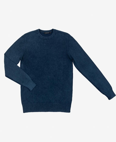 SOLO TG. M e L - Maglione Girocollo Tessuto Lavato - GIANNI LUPO - Col. Blu Navy - GL33386