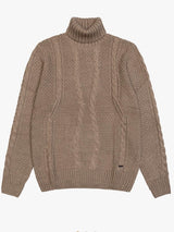 Maglione Collo Alto Tessuto INVERNALE TRECCIA - GIANNI LUPO - Col. MUD - BW793