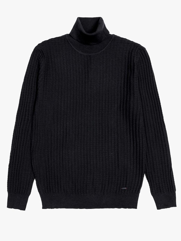 Maglia Sottogiacca Collo Alto TESSUTO LAVORATO - GIANNI LUPO - Col. Nero - GL35072