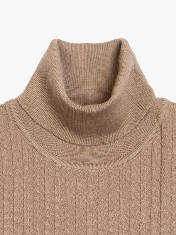 Maglia Sottogiacca Collo Alto TESSUTO LAVORATO - GIANNI LUPO - Col. Camel - GL35072