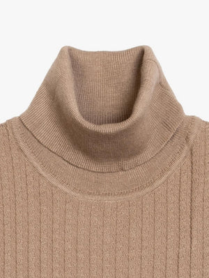 Maglia Sottogiacca Collo Alto TESSUTO LAVORATO - GIANNI LUPO - Col. Camel - GL35072