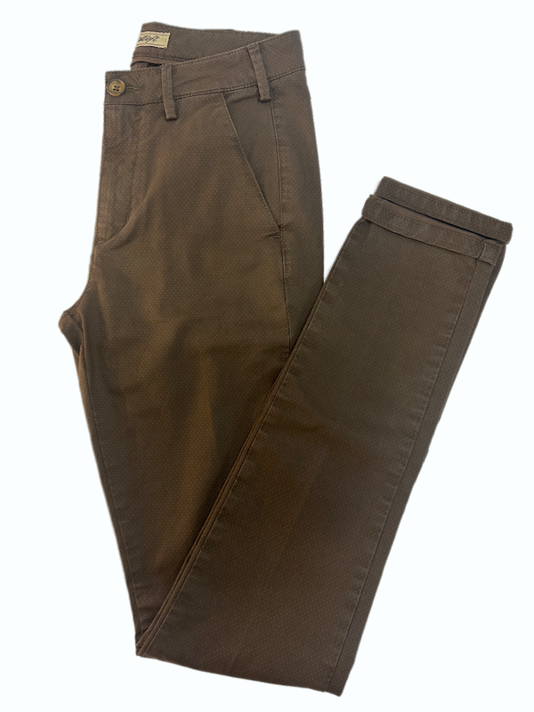 40weft Pantalone - Mod. Melita - Marrone Microfantasia