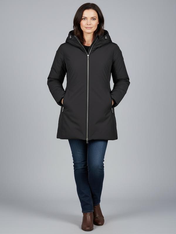 Ciesse Piumini - KALIE Piumino Lungo REVERSIBILE - Nero e Nero Lucido NEW