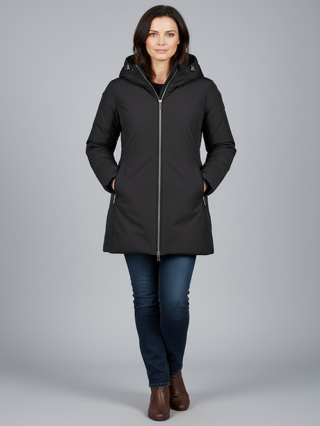 Ciesse Piumini - KALIE Piumino Lungo REVERSIBILE - Nero e Nero Lucido NEW