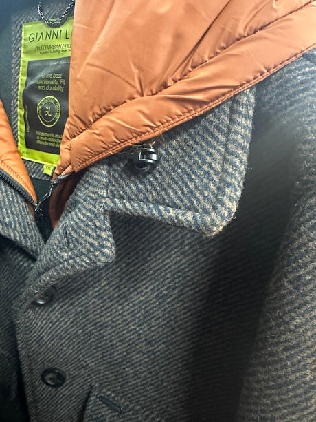 SOLO TG. M - GIANNI LUPO Giubbotto Uomo con Paravento staccabile e Cappuccio , Tessuto a Lisca Caldo