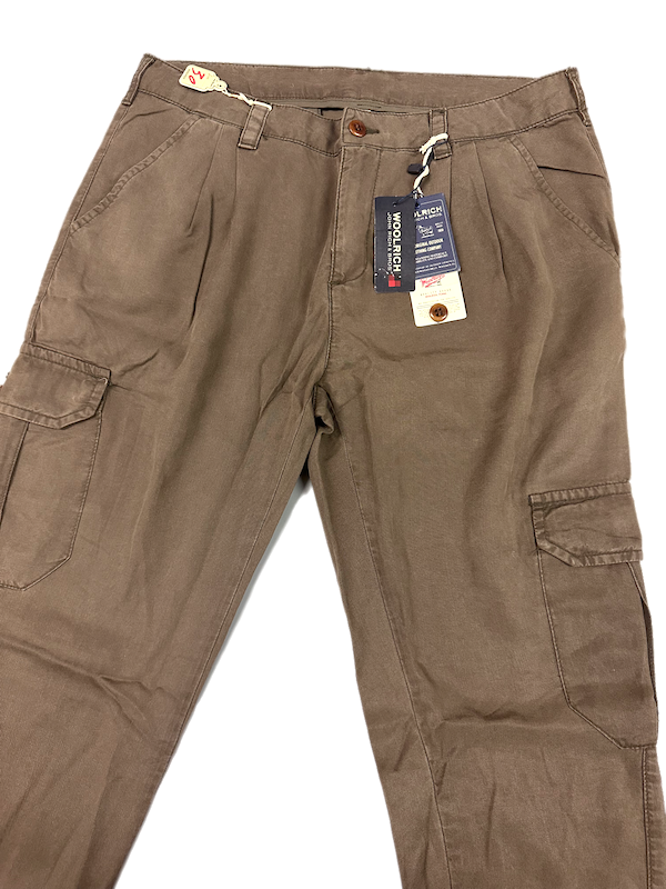 SOLO Tg. 34 - WOOLRICH Pantalone - Super Leggero con Tasca - Col. Marrone