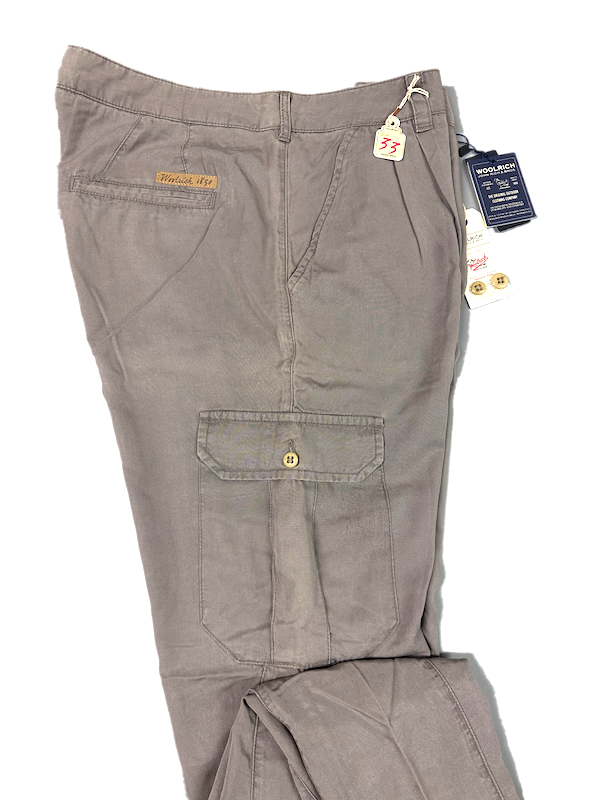 SOLO Tg 34 - WOOLRICH Pantalone - Super Leggero con Tasca - Col. Tortora