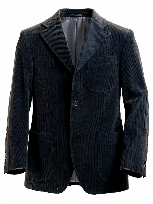 Giacca Blazer Uomo In Velluto con Toppa - Colore Nero
