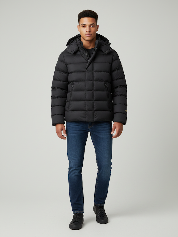 SOLO TG. M , SEVENTY - Piumino IN VERA PIUMA calda con Cappuccio - Colore Blu