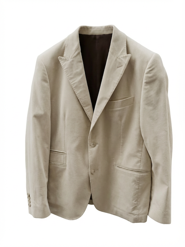 Giacca Blazer Uomo In Velluto Invernale - Colore Panna