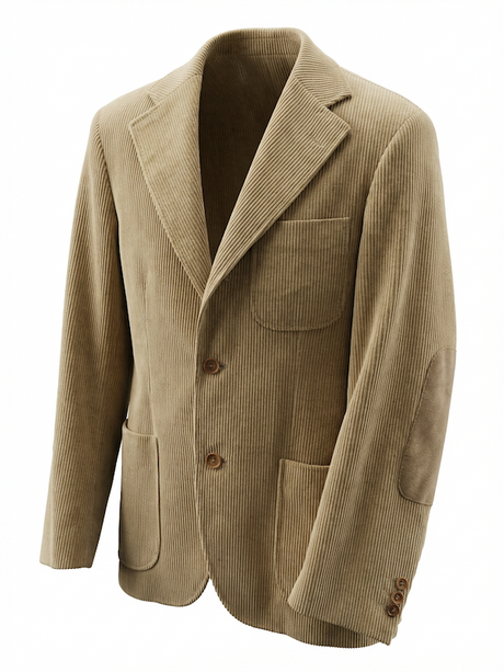 Giacca Blazer Uomo In Velluto Invernale - Colore Beige