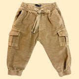 BIMBO PIERRE CARDIN - Pantalone Cargo in Velluto con Tasconi ed Elastico sul Fondo