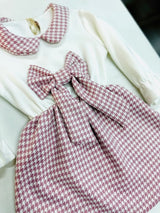 BIMBA - Abitino con Ficco in Cotone Felpato Invernale