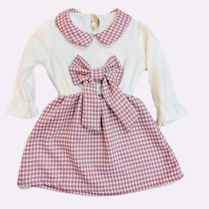 BIMBA - Abitino con Ficco in Cotone Felpato Invernale