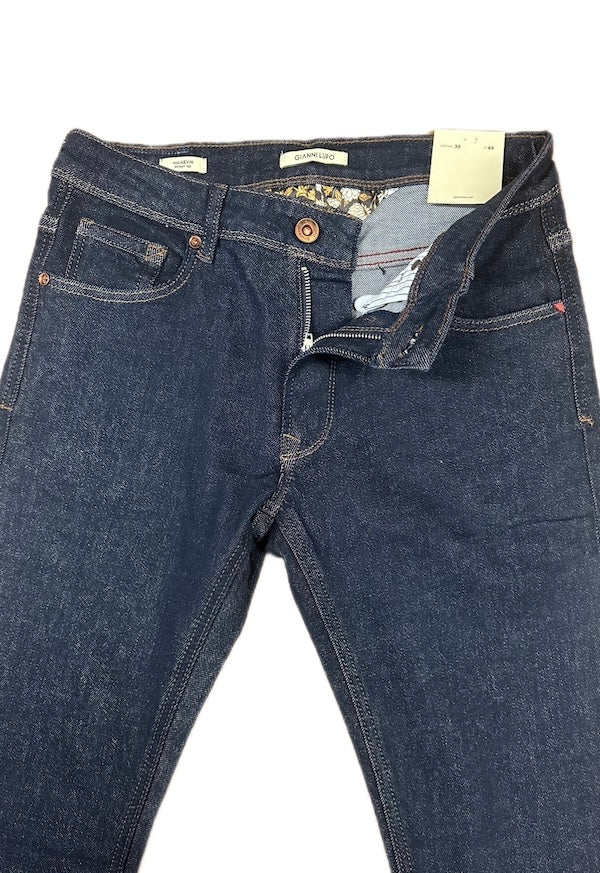 SOLO TG. 56 - Jeans Uomo - Regular Slim Fit - GIANNI LUPO Lavaggio Pulito