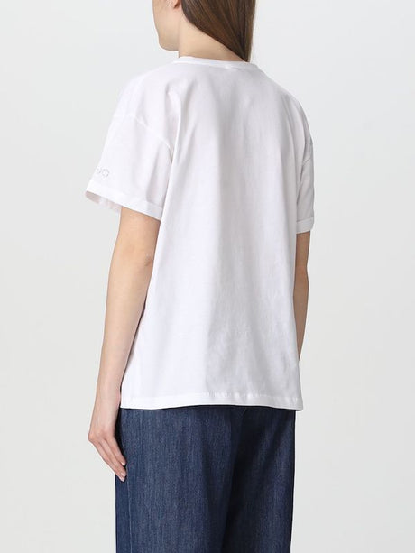 Liujo T-Shirt - Wa3364 Js923 - T-shirt ecosostenibile con logo sulla manica