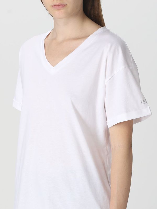 Liujo T-Shirt - Wa3364 Js923 - T-shirt ecosostenibile con logo sulla manica