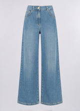 LiuJo - Jeans Lungo Palazzo .UP - Vita Alta -  TA6278 D5047 - NEW Variante Chiara